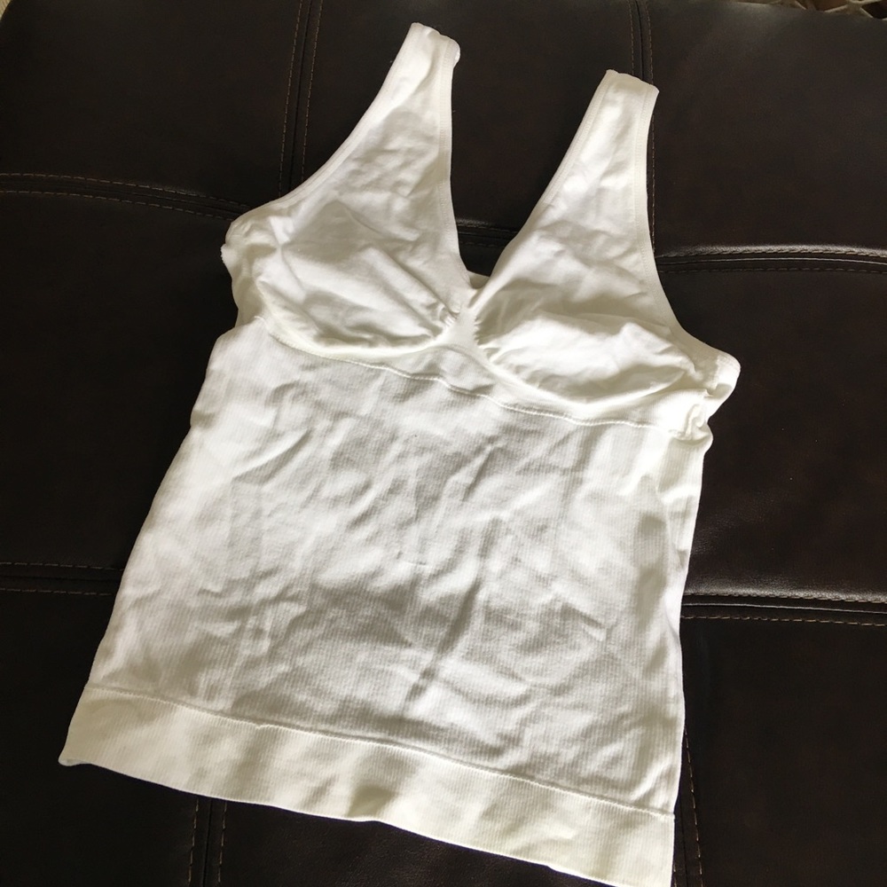 Body shape spanx white stretch tank top